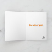 かわいい こわい くも ハロウィン カード (内部)