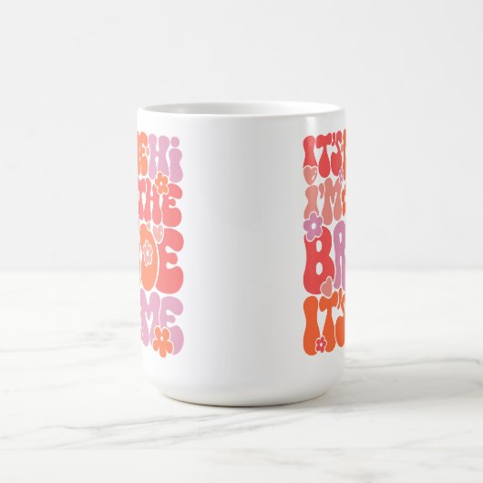 かわいい「こんにちは、私は花嫁だ」ただ婚約したマグカップ コーヒーマグカップ (中央)