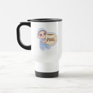 かわいい+ちびナース+巨大コーヒー+燃料 トラベルマグ