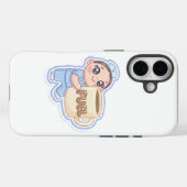 かわいい+ちびナース+巨大コーヒー+燃料 Case-Mate iPhoneケース (裏面 (横))