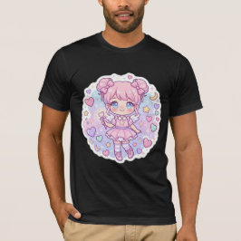 かわいい+ちび+アニメ+パステル+美少女+Tシャツ Tシャツ