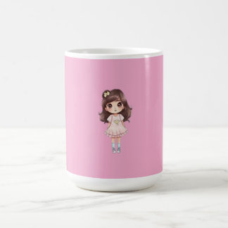 かわいい+ちび+女子マグカップ コーヒーマグカップ