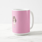 かわいい+ちび+女子マグカップ コーヒーマグカップ (正面右)