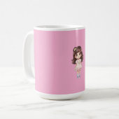 かわいい+ちび+女子マグカップ コーヒーマグカップ (正面左)