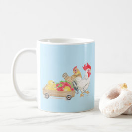 かわいい にわとり家族 コーヒーマグカップ