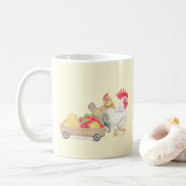 かわいい にわとり家族 コーヒーマグカップ