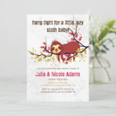 かわいい ねむい スロー 赤ちゃんの歓迎会 招待状 (スタンド正面)