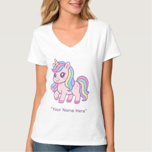 かわいい ぱわふる ユニコーン レインボー ガールズ バースデー Tシャツ