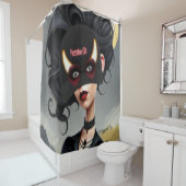 かわいい ひどい娘 シャワーカーテン (インサイチュ)