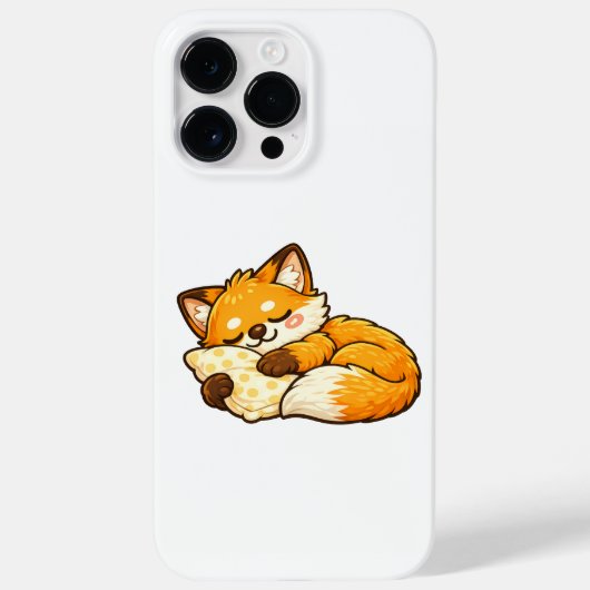 かわいい ふわふわ ねむねむ キツネ Case-Mate iPhoneケース (裏面)