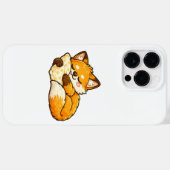 かわいい ふわふわ ねむねむ キツネ Case-Mate iPhoneケース (裏面 (横))