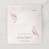 かわいい ほっこり ウォーターカラー 蝶 ブライダル シャワー プレイスカード (外部開封)