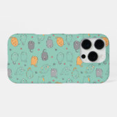 かわいい＆ほのぼの眠りネコの夢柄iPhoneケース iPhoneケース (裏面横)