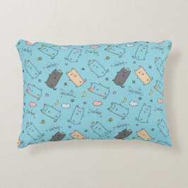 かわいい&ほのぼの眠り猫の夢のパターン アクセントクッション