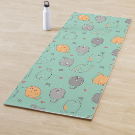 かわいい&ほのぼの眠れるネコの夢のパターン ヨガマット