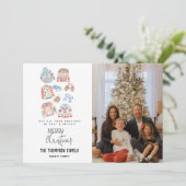 かわいい みにくい セーター メリークリスマス フォト シーズンカード (スタンド正面)