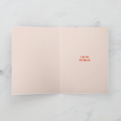 かわいい、もふもふのハイランド牛のバレンタインデザイン シーズンカード (内部)