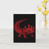 かわいい アクソロトル ハート 子供 メンズ レディース バレンタイン アクソ カード (黄色い花)