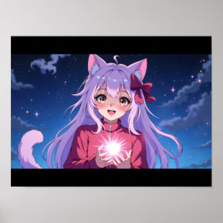 かわいい アニメ キャットガール ポスター