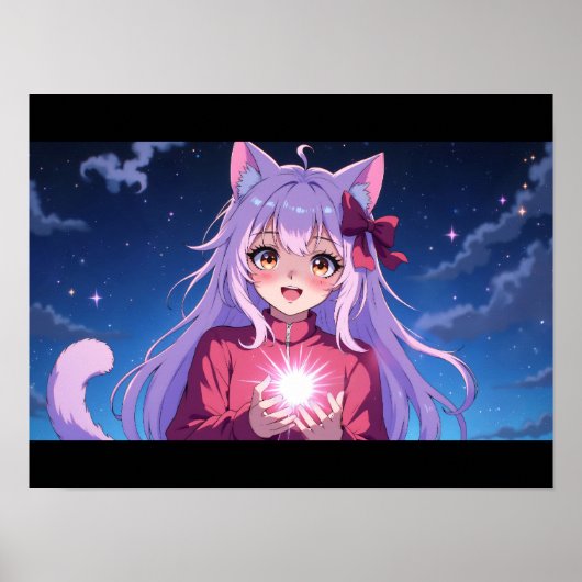 かわいい アニメ キャットガール ポスター (正面)