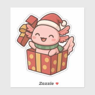 かわいい アホロートル クリスマス ギフト ステッカー シール