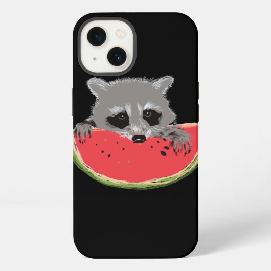 かわいい アライグマ iPhoneケース (裏面)