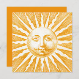 かわいい アンティーク ヴィンテージ ゴールド オレンジ イエロー 太陽の顔