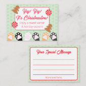 かわいい!イエーイエー!クリスマスだよ 猫 ノートカード (正面/裏面)