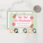 かわいい！イエーイ！クリスマスだよ 猫 ノートカード (正面/裏面インサイチュ)