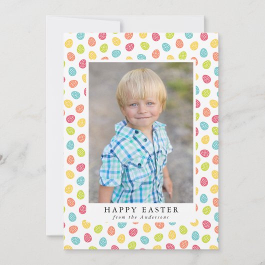 かわいい&イースターカラフルエッグの写真 シーズンカード (正面)