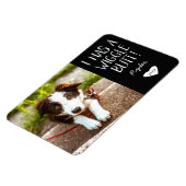 かわいい「ウィグルお尻」ペットの写真 |黒 マグネット (左側)