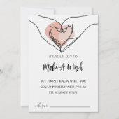 かわいい ウィッシュ ラインアート バースデーカード 招待状 (正面)