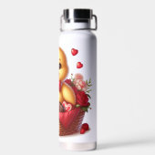 かわいい/ウィミカルなバレンタインデーのアヒル ウォーターボトル (背面)
