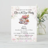 かわいい エレガントな ティーパーティー / オーダーメイド パーティー ご招待状 招待状 (スタンド正面)