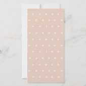 かわいい エレガントな ブッシュ ブルー ハート レインボー ベビーシャワー サンキューカード (裏面)