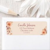 かわいい エレガントな 水彩 ボタニカル アドレスラベル ラベル (インサイチュ)