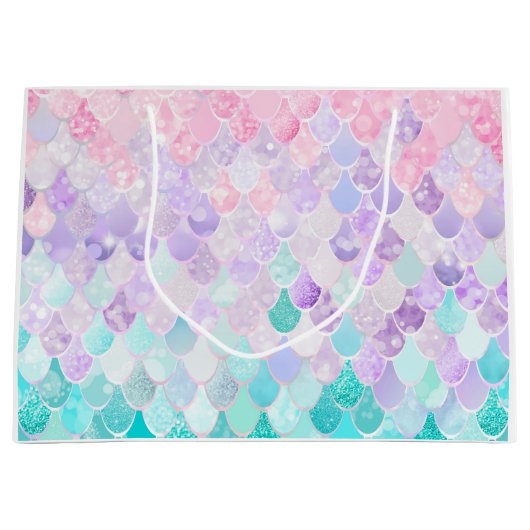 かわいい，エレガント,ガーリーピンク，誕生日,抱き枕 ラージペーパーバッグ (正面)