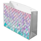 かわいい，エレガント,ガーリーピンク，誕生日,抱き枕 ラージペーパーバッグ (裏面アングル)