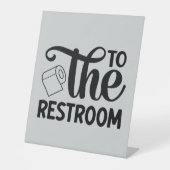 かわいい エレガント トイレへ トイレ 台座サイン (正面)