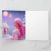 かわいい エレガント ピンク フェミニン メリクリ カード (内部)