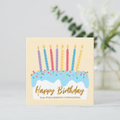 かわいい オフィス お誕生日おめでとう カード カスタマイズ (スタンド正面)