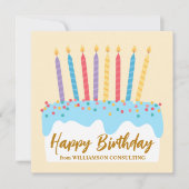 かわいい オフィス お誕生日おめでとう カード カスタマイズ (正面)