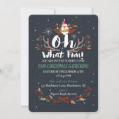 かわいい オフラインクリスマスパーティ 招待状 (正面)