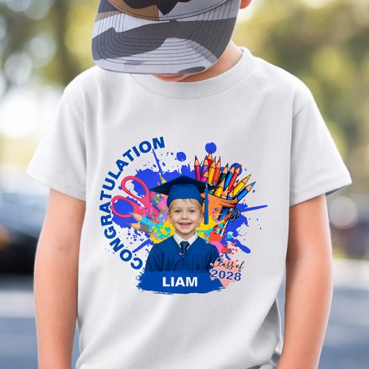 かわいい オリジナル 写真 幼稚園 卒業 Tシャツ