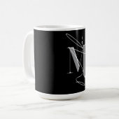 かわいい オリジナル 名前+イニシャル 女子 コーヒーマグカップ (正面左)