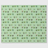 かわいい オリジナル 名前 植物好き ラッピングペーパー (フラット)