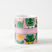 かわいい オリジナル 鉢植え プリント コーヒーマグカップ (中央)