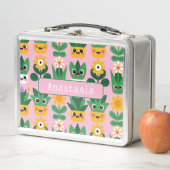 かわいい オリジナル 鉢植え 植物 プリント メタルランチボックス (インサイチュ)