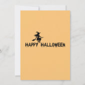かわいい オレンジ＆ブラック 大人 ハロウィン 衣装 パーティー 招待状 (裏面)
