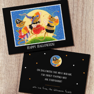 かわいい オーダーメイド キャンディコーン ネズミ ハロウィン フラットカード カード
